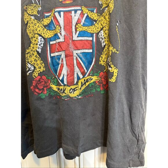 Daydreamer Women's Cotton Def Leppard Rock of Ages Tour Graphic Tee Gray Medium - Picture 9 of 9